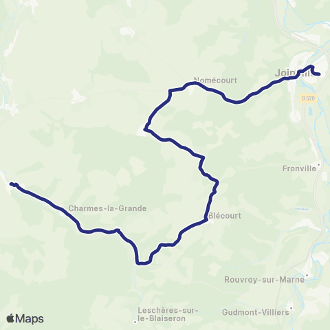 Fluo 52 Baudrecourt / Joinville map