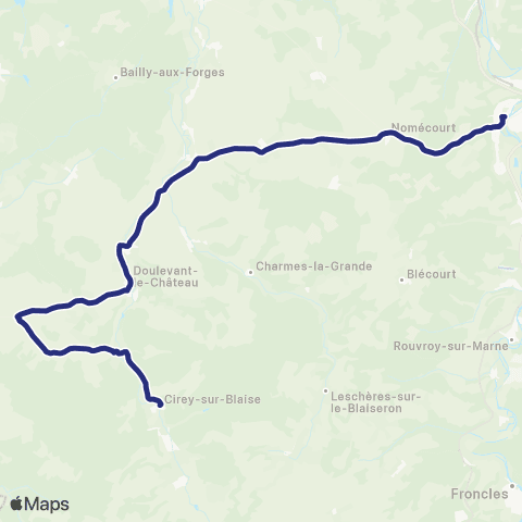 Fluo 52 Cirey-sur-Blaise / Joinville map