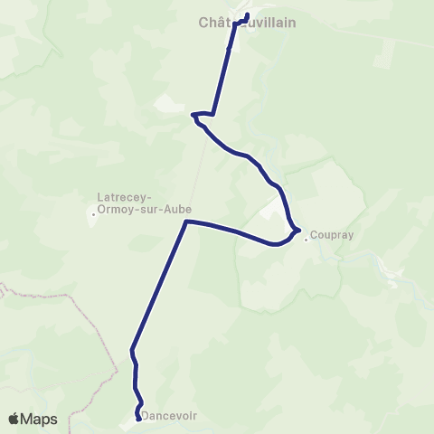 Fluo 52 Chateauvillain / Dancevoir map