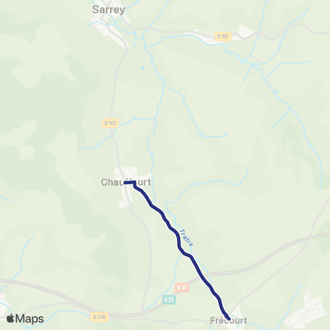 Fluo 52 Frecourt / Sarrey / Chauffourt map