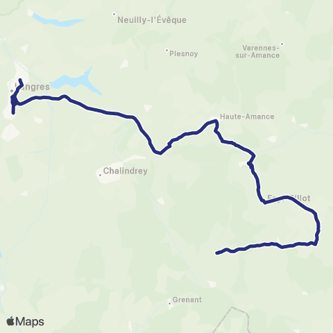 Fluo 52 Langres / Poinson-les-Fayl map