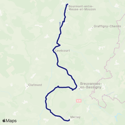Fluo 52 Bassoncourt / Bourmont map