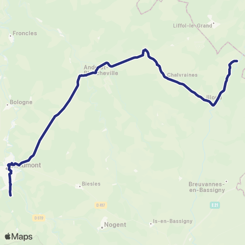 Fluo 52 Harreville-les-Chanteurs / Chaumont map