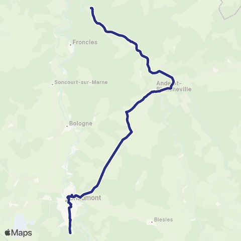 Fluo 52 Doulaincourt-Saucourt / Chaumont map