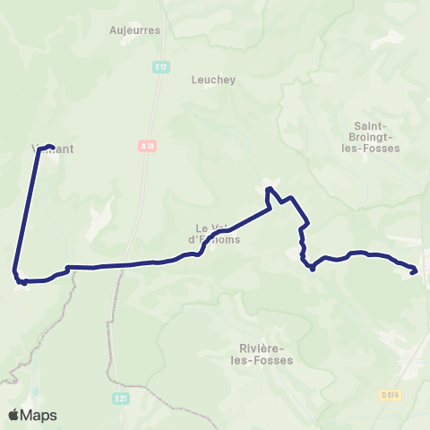 Fluo 52 Chalancey / le Montsaugeonnais map