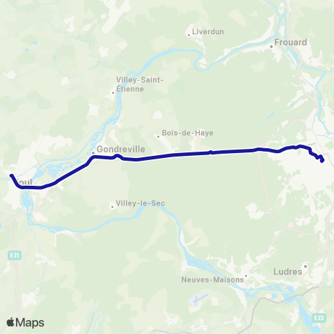 Fluo 54 Toul / Nancy map