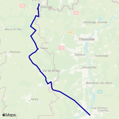 Fluo 54 Villerupt / Val de Briey / Metz map