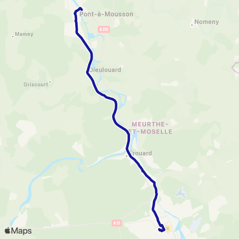 Fluo 54 Pont-À-Mousson / Nancy map