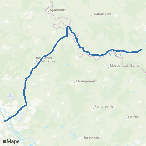 Fluo 54 Chambrey - Nancy map