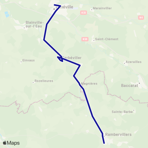 Fluo 54 Rambervillers / Lunéville map