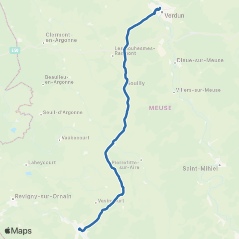 Fluo 55 Bar-le-Duc / Verdun map