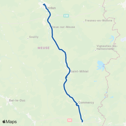 Fluo 55 Void-Vacon / Commercy / Verdun map