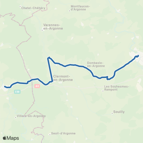 Fluo 55 Ste-Menehould / Verdun map