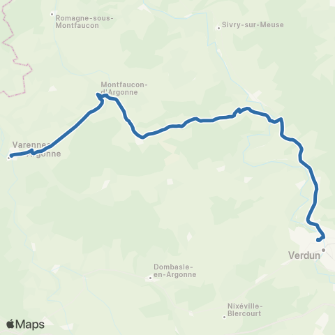 Fluo 55 - TAD Varennes en Argonne - Verdun map