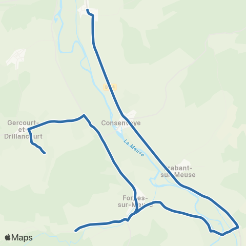 Fluo 55 Brabant-sur-Meuse / Sivry-sur-Meuse map