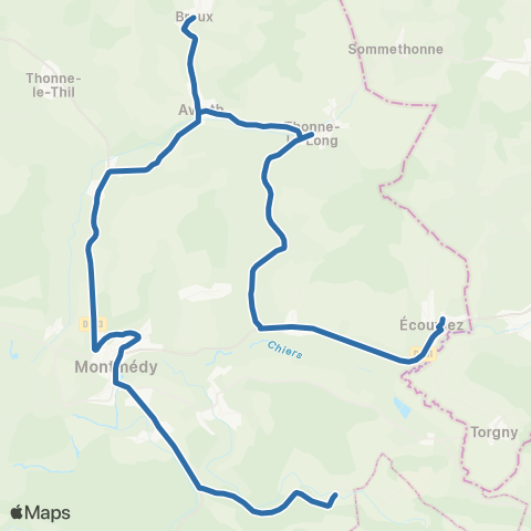 Fluo 55 Bazeilles-sur-Othain / Écouviez map