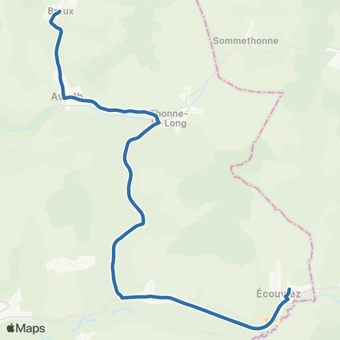 Fluo 55 Breux / Écouviez map