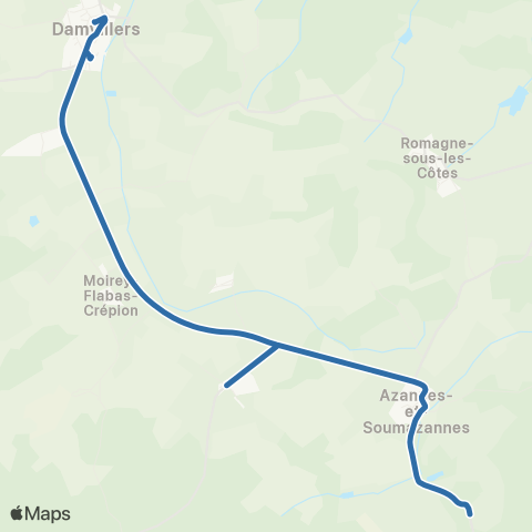 Fluo 55 Gremilly / Damvillers map