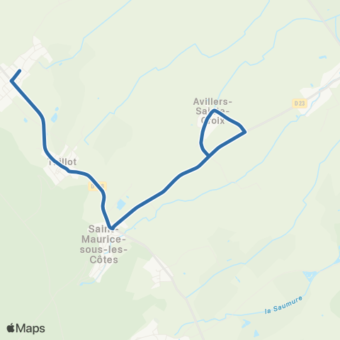 Fluo 55 Woel / St-Maurice-ss-les-Côtes map