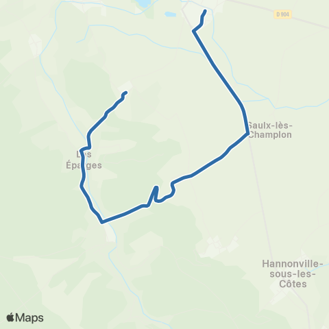 Fluo 55 Trésauvaux / Fresnes-en-Woëvre map