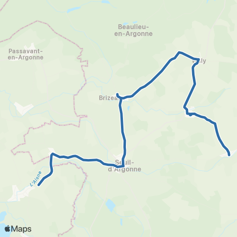 Fluo 55 Evres / Triaucourt map