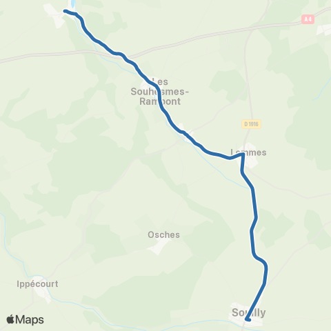 Fluo 55 Les Souhesmes-Rampont / Souilly map