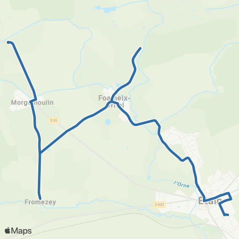 Fluo 55 Gincrey / Étain map