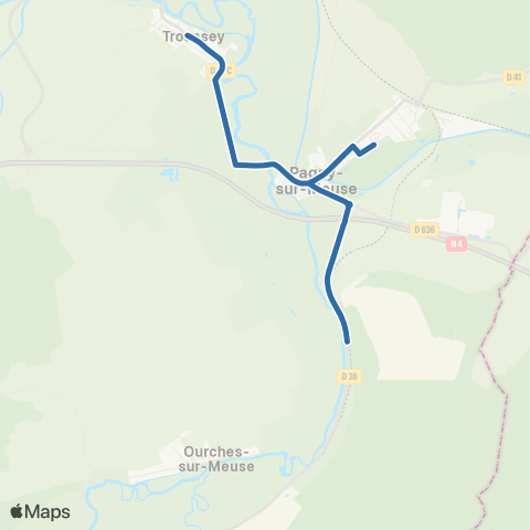 Fluo 55 Troussey / Pagny-sur-Meuse map