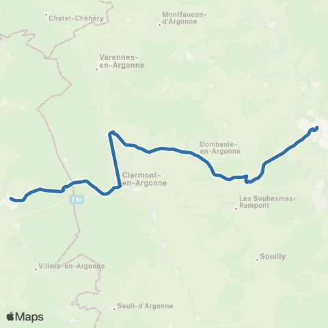 Fluo 55 Ste-Menehould / Verdun map