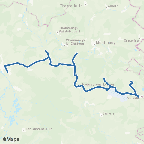 Fluo 55 Flassigny / Stenay map