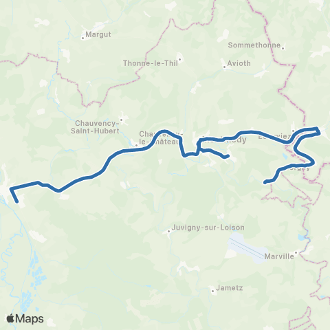 Fluo 55 Bazeilles-sur-Othain / Stenay map