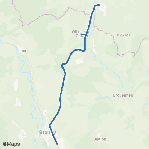 Fluo 55 Lamouilly / Stenay map