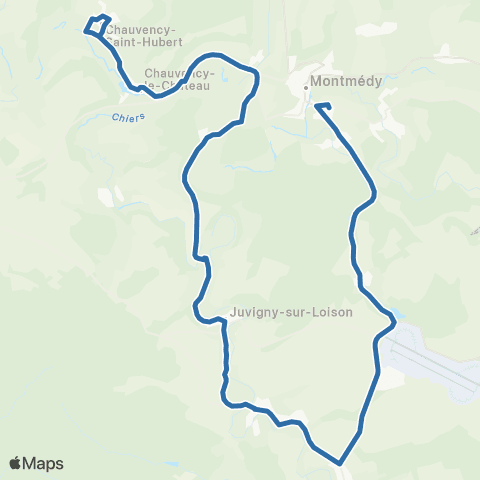 Fluo 55 Remoiville / Montmedy map