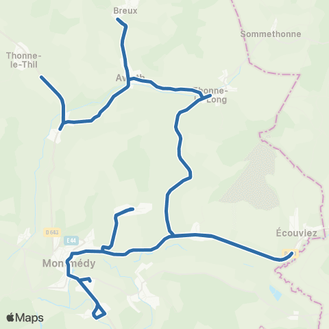 Fluo 55 Thonnelle / Montmedy map