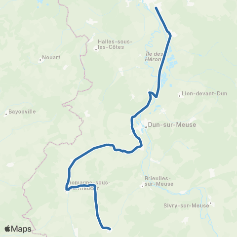 Fluo 55 Nantillois / Stenay map
