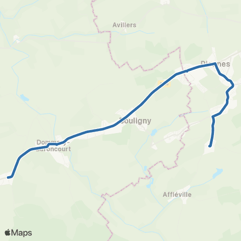 Fluo 55 Bouligny / Eton map