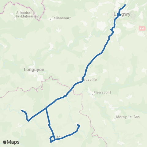 Fluo 55 Sorbey / Longwy map