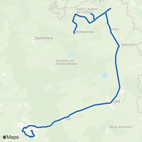 Fluo 55 Mangiennes / Verdun map