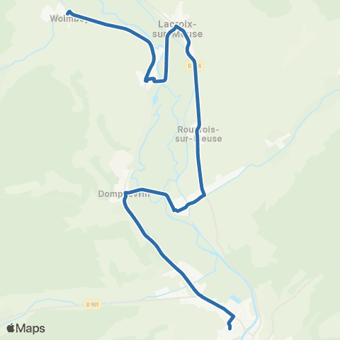 Fluo 55 Woimbey / St-Mihiel map
