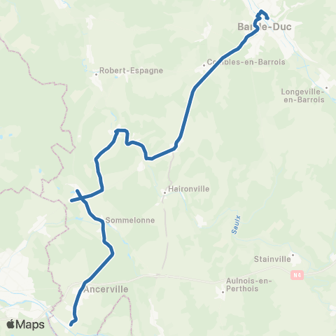 Fluo 55 Ancerville / Bar-le-Duc map