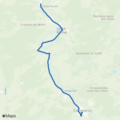 Fluo 55 Dompcevrin / Commercy map