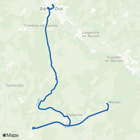 Fluo 55 Maulan / Bar-le-Duc map