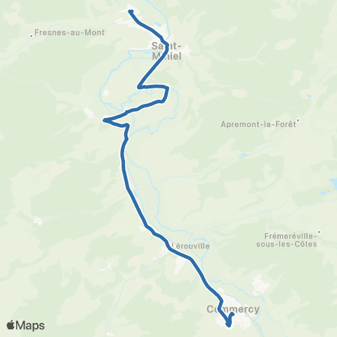Fluo 55 Les Paroches / Commercy map