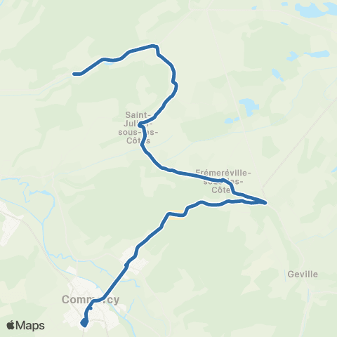Fluo 55 Apremont-la-Forêt / Commercy map