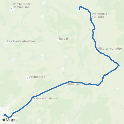 Fluo 55 Longchamps / Bar-le-Duc / Levoncourt map