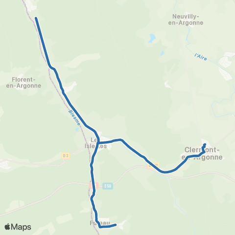 Fluo 55 Lachalade / Clermont-en-Argonne map