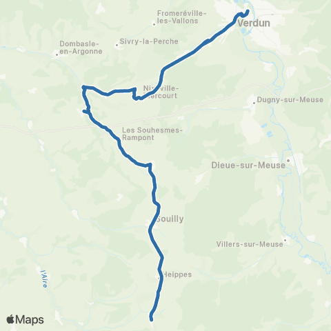 Fluo 55 Les Trois-Domaines / Verdun / Souilly map