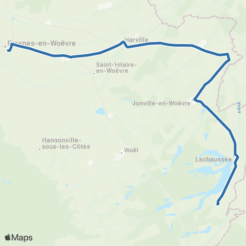 Fluo 55 Lachaussee / Fresnes-en-Woëvre map