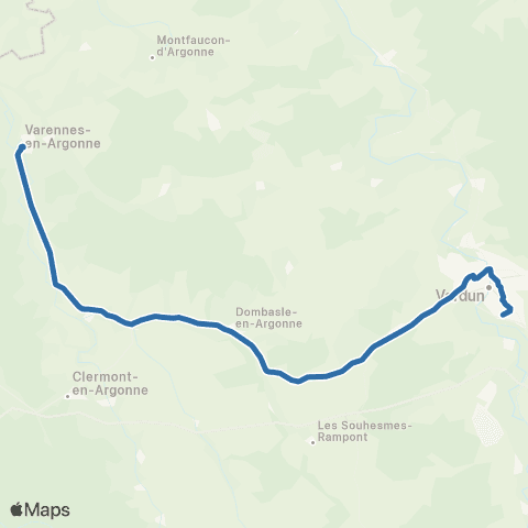 Fluo 55 Varennes-en-Argonne / Verdun map