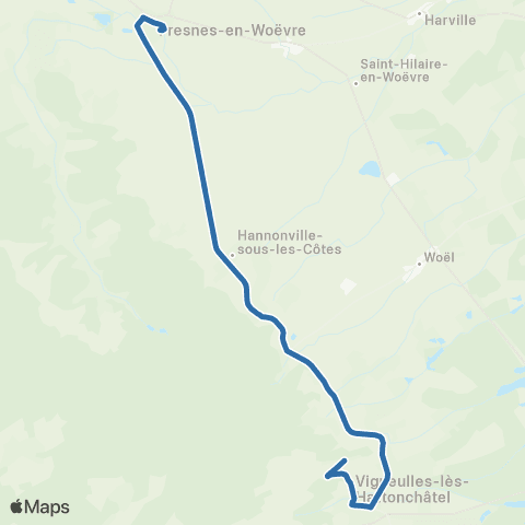 Fluo 55 Vigneulles-Hattonchatel / Fresnes-Woëvre map